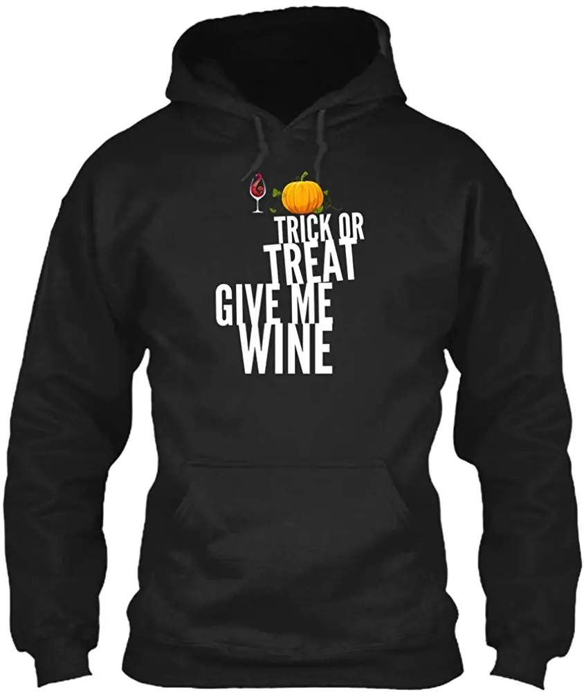 Trick or Treat give me толстовка с принтом Wine-Gildan 8oz Тяжелая смесь Hoodieunisex Мужская Женская