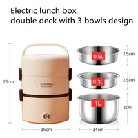 220v electric heating lunch box with heating food1 8l thermal food heater warmer mini rice cooker work portable lunchbox