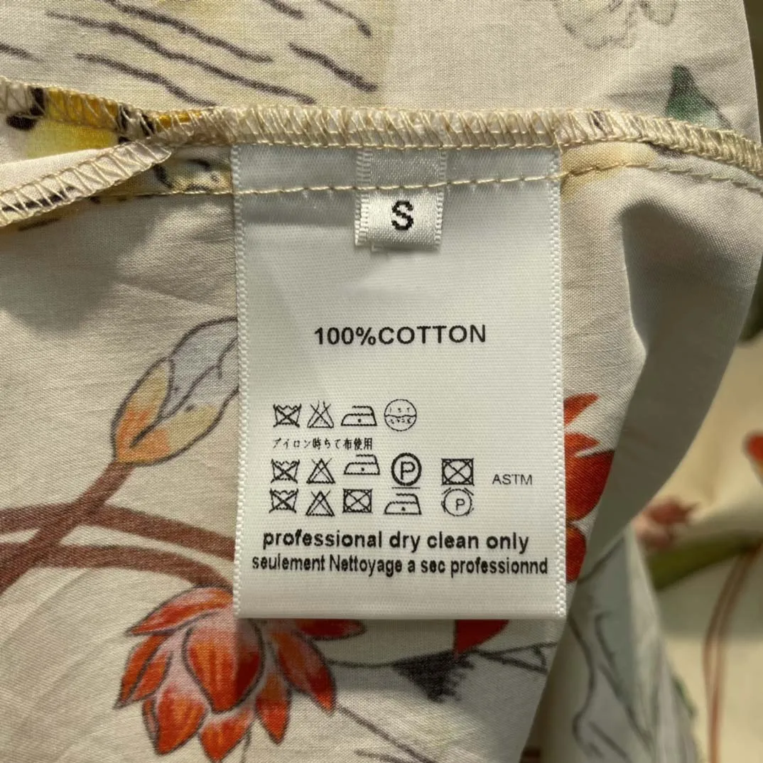 

Elegant Retro Flower Shirts for Women Summer 2021 New Lapel Long Sleeve Shirts High-end Brand Single Breasted Cotton Shirts Lady