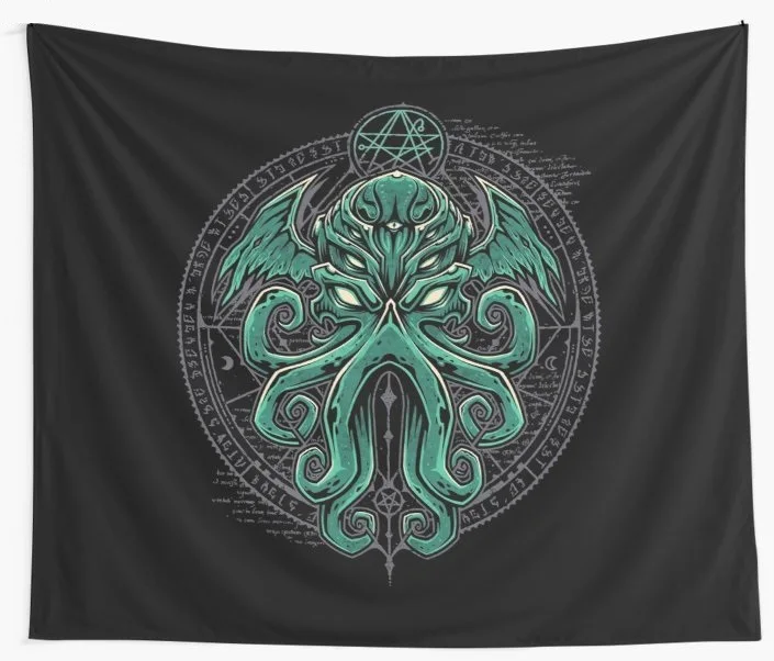 

Great Cthulhu Tapestry Wall Hanging Trippy Tapestries for Living Room Home Dorm Fantasy Boho Decor Gift
