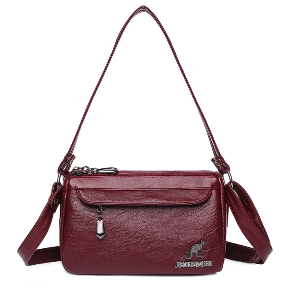 

2 Layers Designe Sac Small Capacity Shoulder Crossbody Bags for Women 2021 Mini Hand Bag Soft Leather Luxury Handbags and Purses