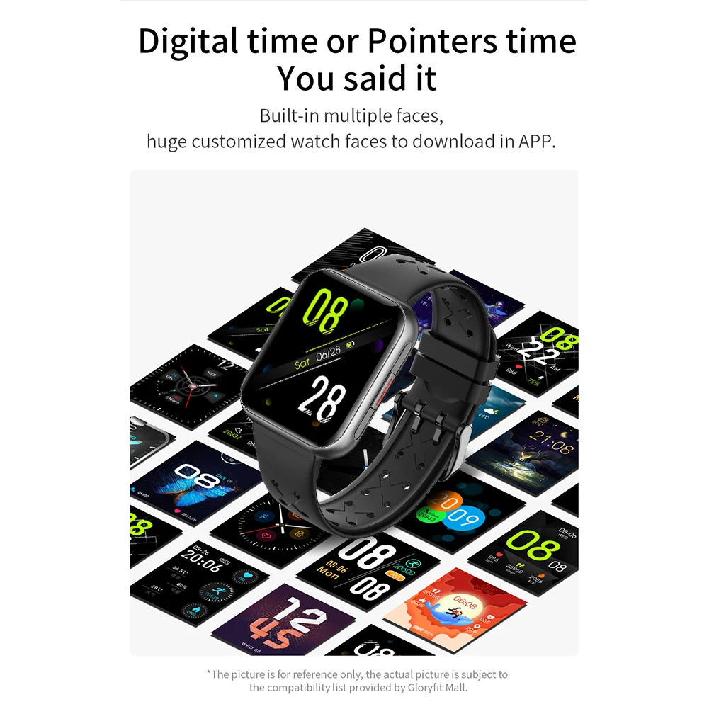 

G16 Smartwatch 1.7 inch Touch Screen Silicone Strap IP67 Waterproof Smart Watch with Heart Rate Sleep Monitor Pedometer for iPho