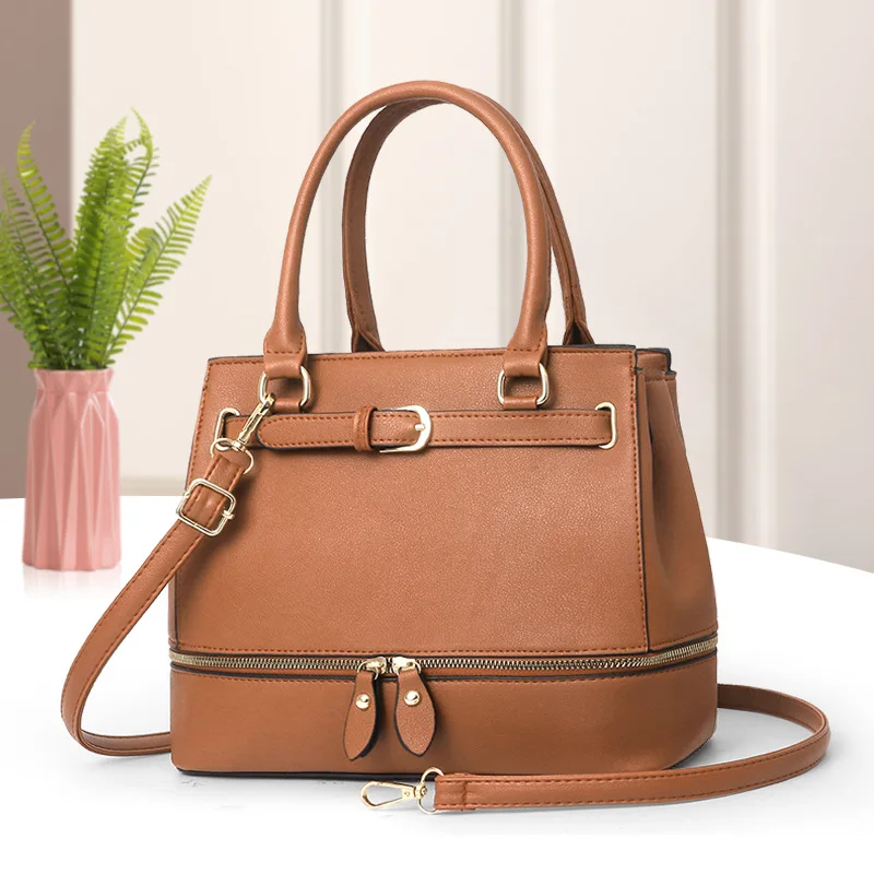 

DORI LAYDEN Leisure Women Bags Leather Buckle Strap Handbags Multi Color Zipper Shoulder Bags Large Capacity Crossbody Bolsos