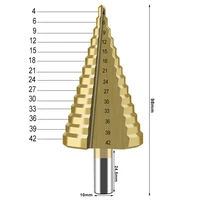 hss step drill tool 4 42mm 14 steps multiple drill bits high speed steel hole cutter diy metal wood drilling power tool