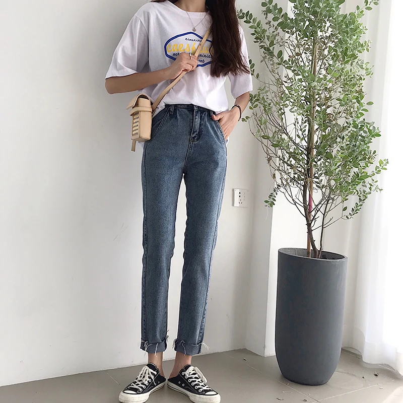 Джинсы женские весенне летние модные Элегантные Простые универсальные уличные