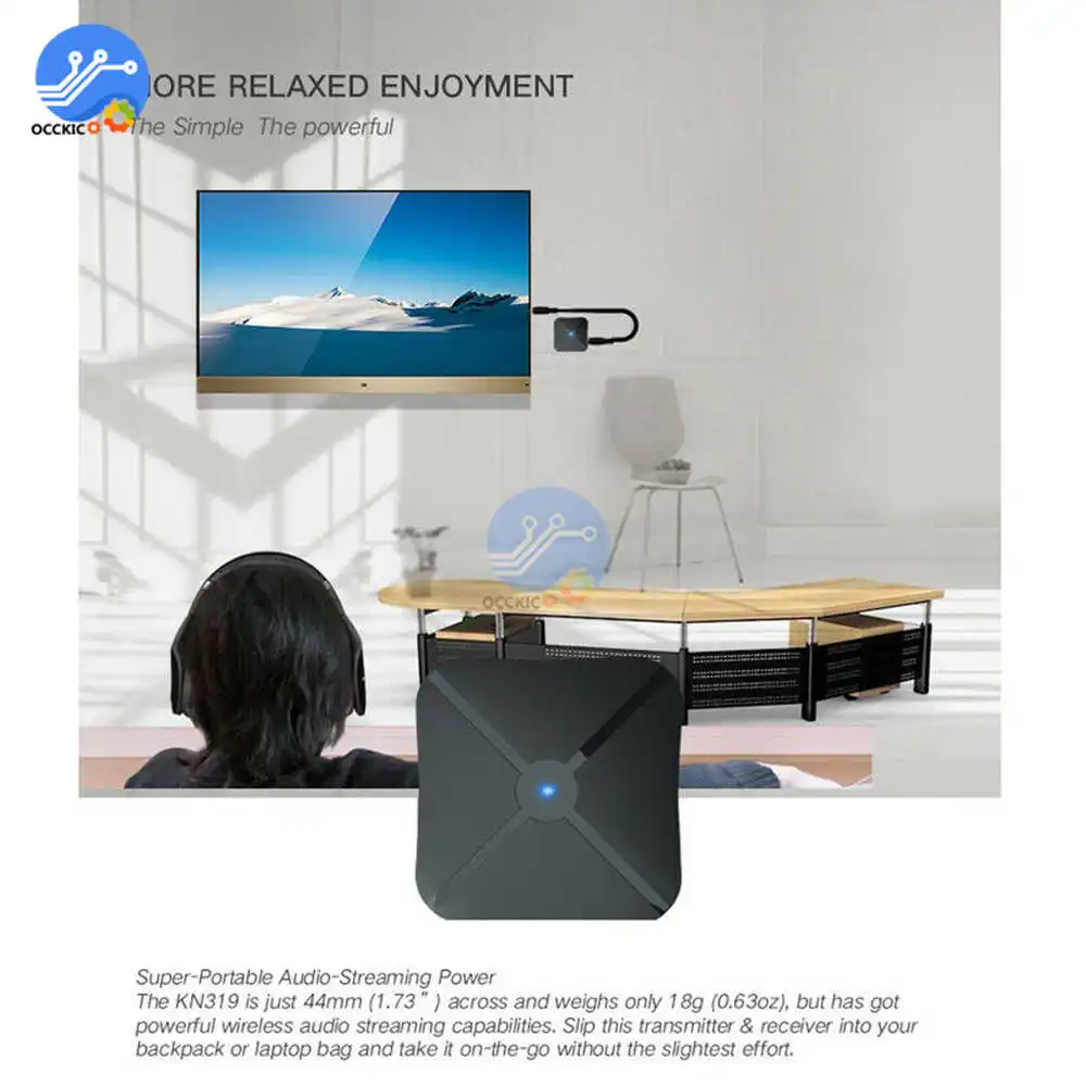 2 в 1 стерео Bluetooth 4,2 аудио приемник передатчик беспроводной адаптер с 3,5 мм AUX Jack звуковая система для ТВ MP3