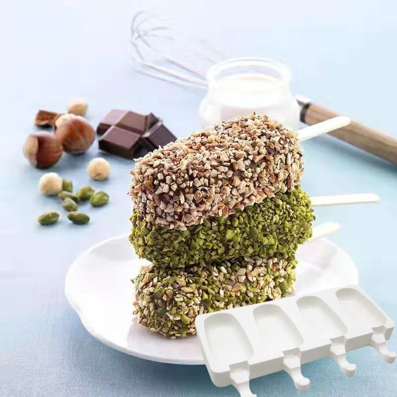 4 силиконовые полости для заморозки мороженого формы конфеты бар делая