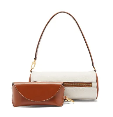 

Non-Mainstream Women's Leather Bags Retro Shoulder Armpit Bag Lizard Pattern Cylinder Baguette Bag Mini