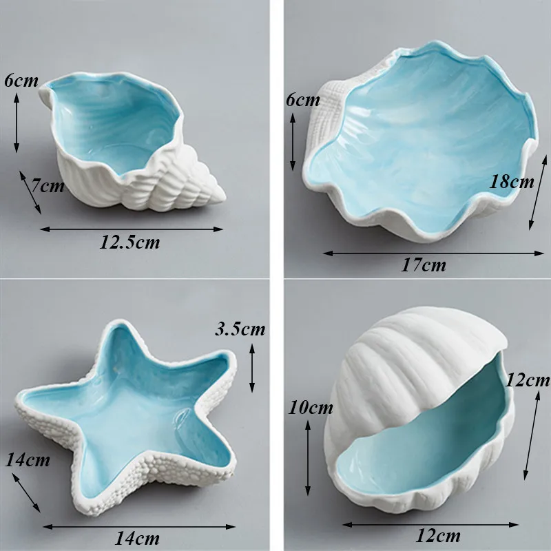 Nordic керамическая в форме Раковины Морская звезда лоток для ювелирных изделий из