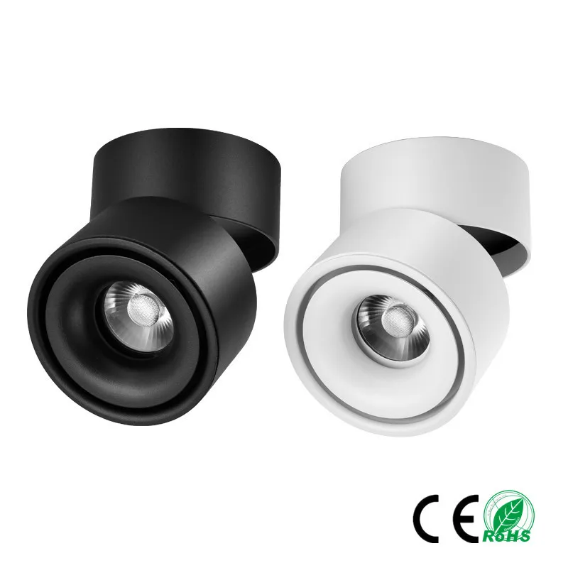 $15.16 Dimmable led ceiling light 8W/10W/12W/15W LED surface mounted ceiling lamp ,Foldable and 360 degree rotatable led COB spot light