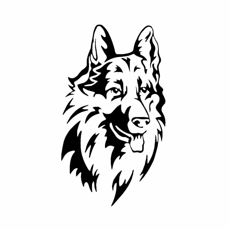 Автомобильные наклейки милые немецкие овчарки ПВХ автомобильные украшения