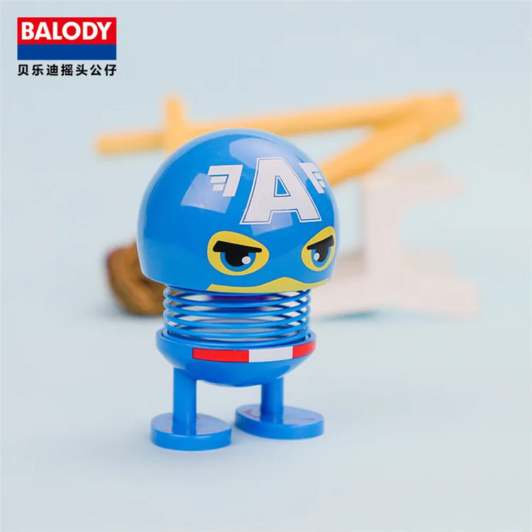 Мультфильм Мститель marvel автомобиль Весенняя голова качающаяся кукла автомобильные аксессуары Украшение Интерьера Автомобильные украшения интерьера ornamen