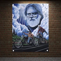 easy rider posters banners canvas painting wall art motorcyclist flags flip chart tapestry mural hanging cloth home decoration
