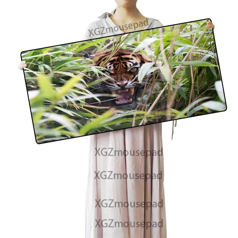 Большой эргономичный коврик XGZ с черной кромкой замком Бенгальский тигровый Рор