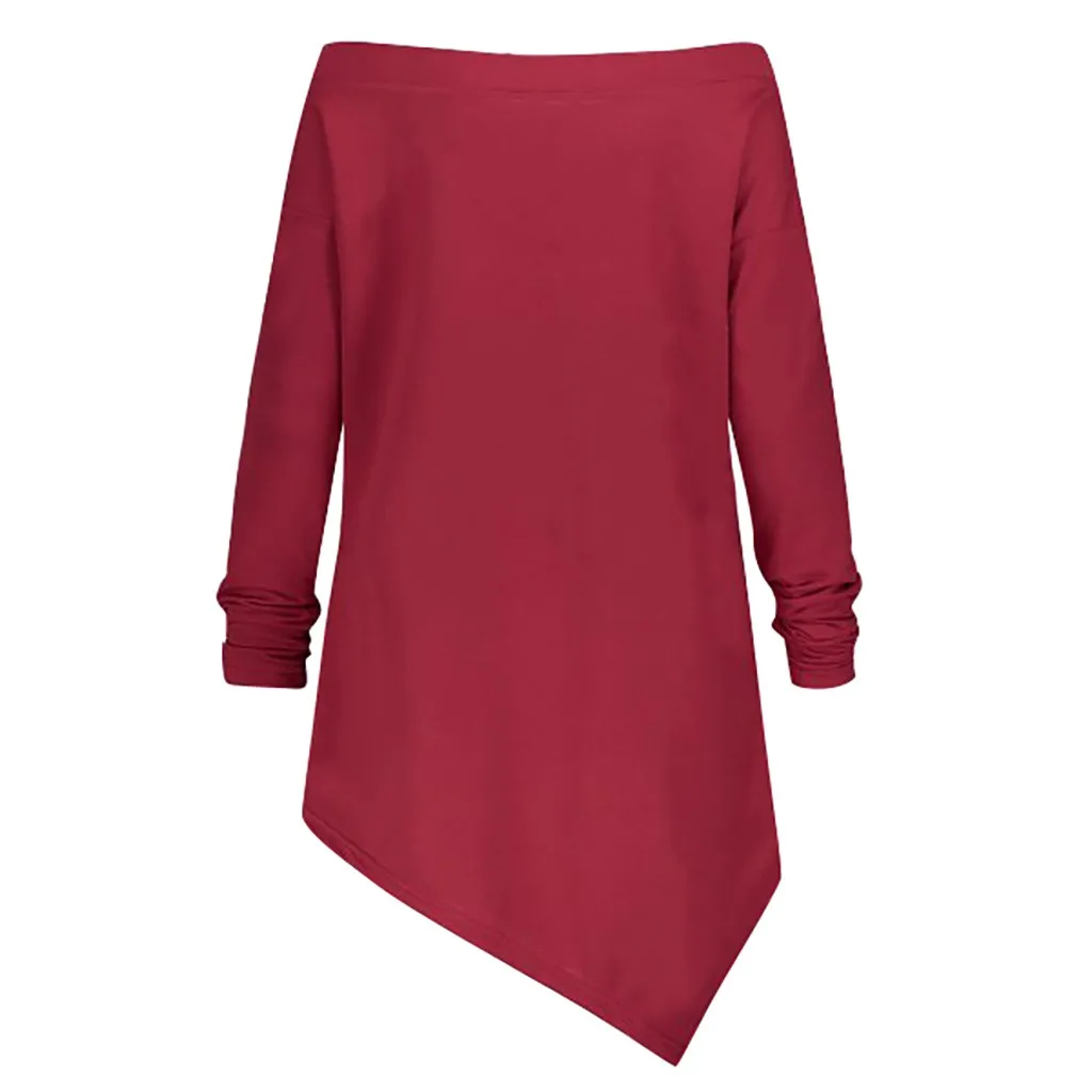 Буквенный принт с рождественским лосем длинным рукавом неровный подол свитшоты