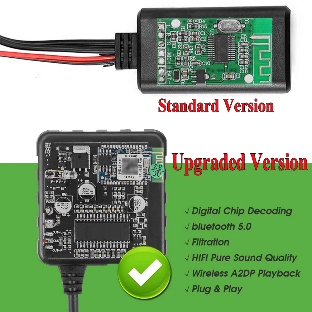 Car bluetooth Module Aux Receiver Cable Wireless HIFI Music Player For Citroen C2 2005 C5 RD45 Peugeot 307 Radio Media | Автомобили и