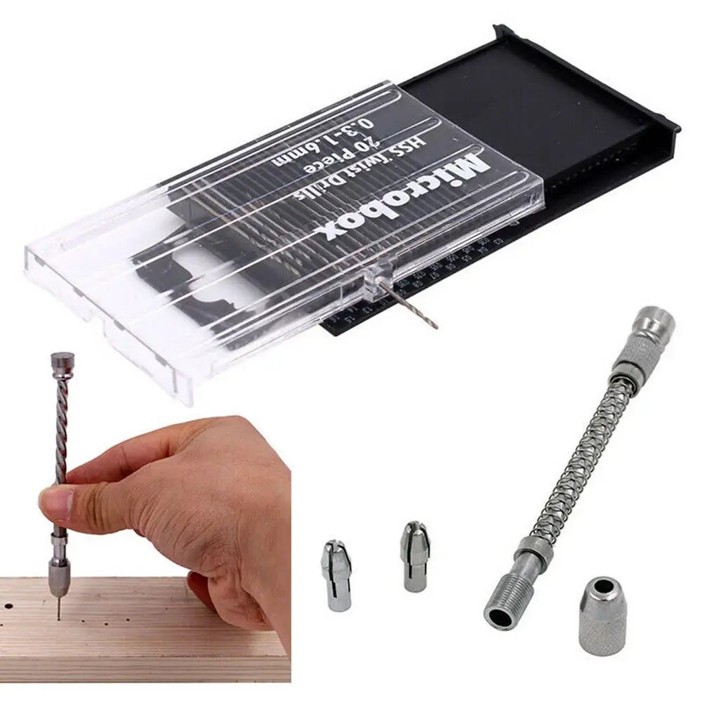 21 шт./компл. Мини HSS сверла бит полуавтоматическая ручная дрель Micro Сверла по