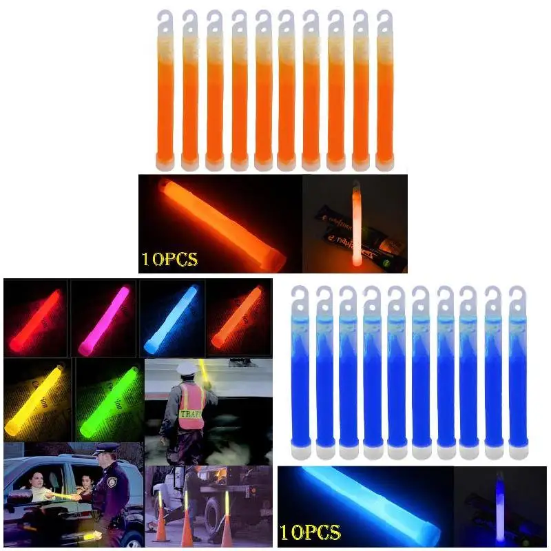 10pcs /lot 6inch multicolor Glow Stick Chemical light stick Camping Emergency decoration Party clubs supplies Fluoresce - купить по