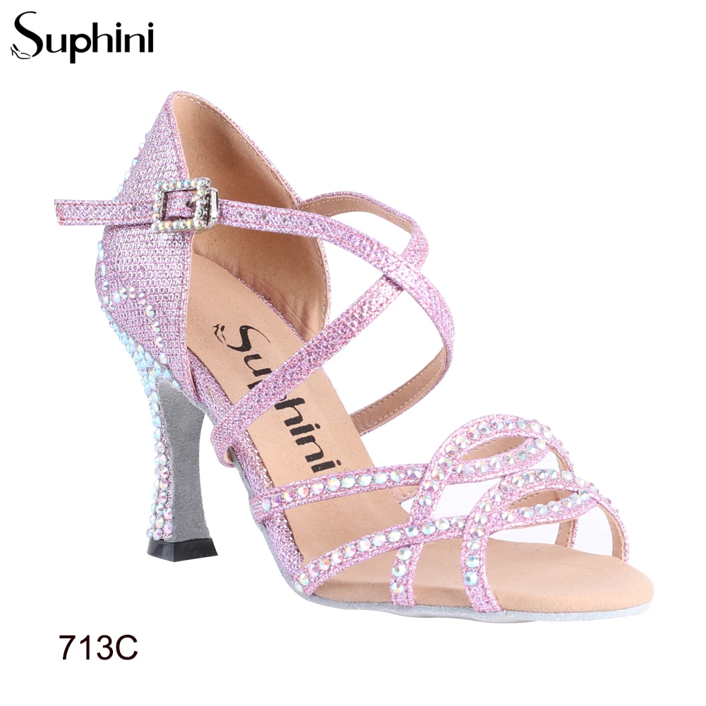 Новинка 2018 г. новые розовые туфли для латинских танцев летняя обувь сальсы