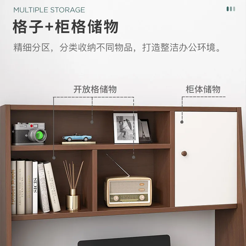 Desktop Table Bedroom Simple Study Home and Chair Combined Bookcase Integrated Bedside |