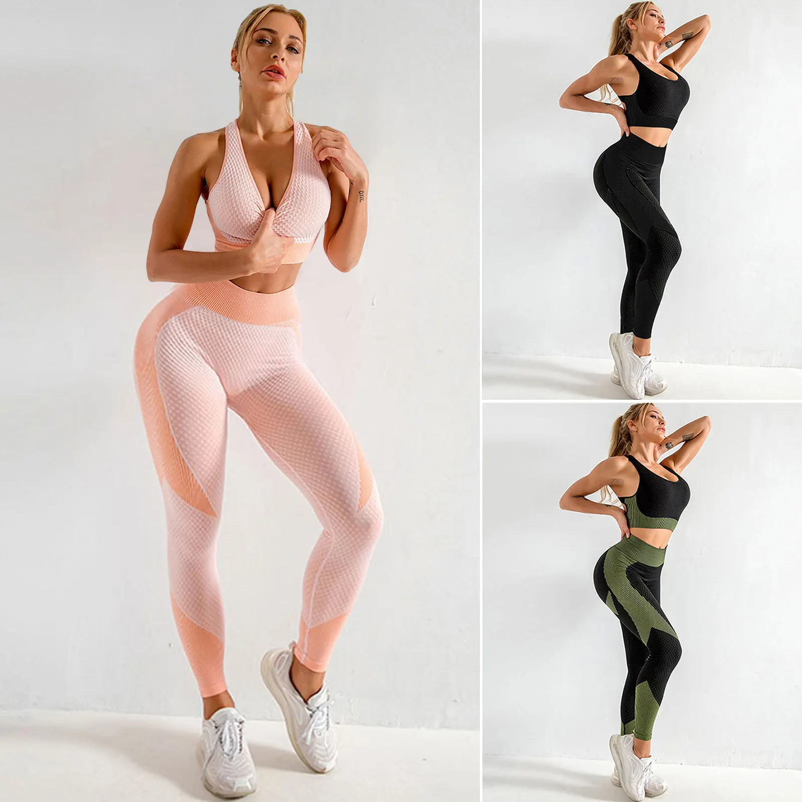 Женская тонкая одежда с высокой талией эластичная ткань подходит для бега спорта