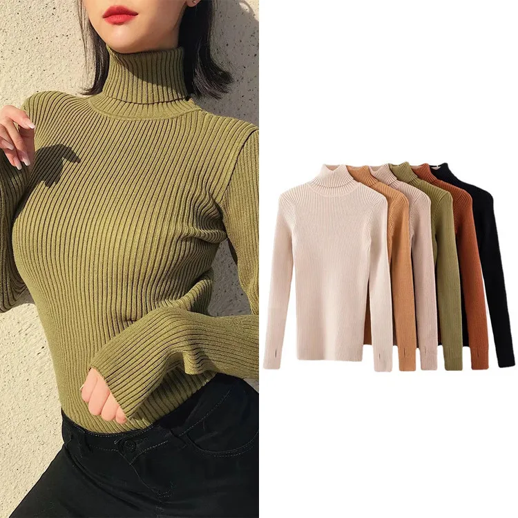 

Женская трикотажная рубашка без пальцев Za, эластичная трикотажная рубашка для весны и осени, 2021