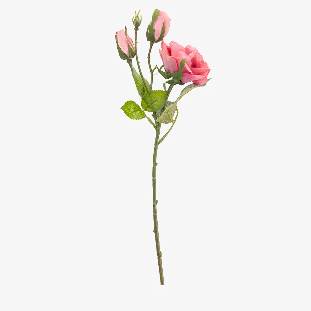 Rose red Красивые большие искусственные розы, латексные цветы, ветка 2 бутона, настоящие на ощупь, свадебные фальшивые цветы для дома, рождественские украшения, белые - Цвет: Rose red