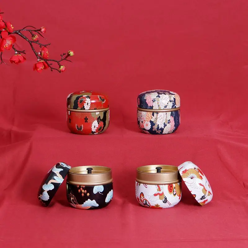 

Storage Containers Mini Portable Coffee Bean Tinplate Sealed Tins Candies Cans Teaware Tea Caddies containers storage Hot