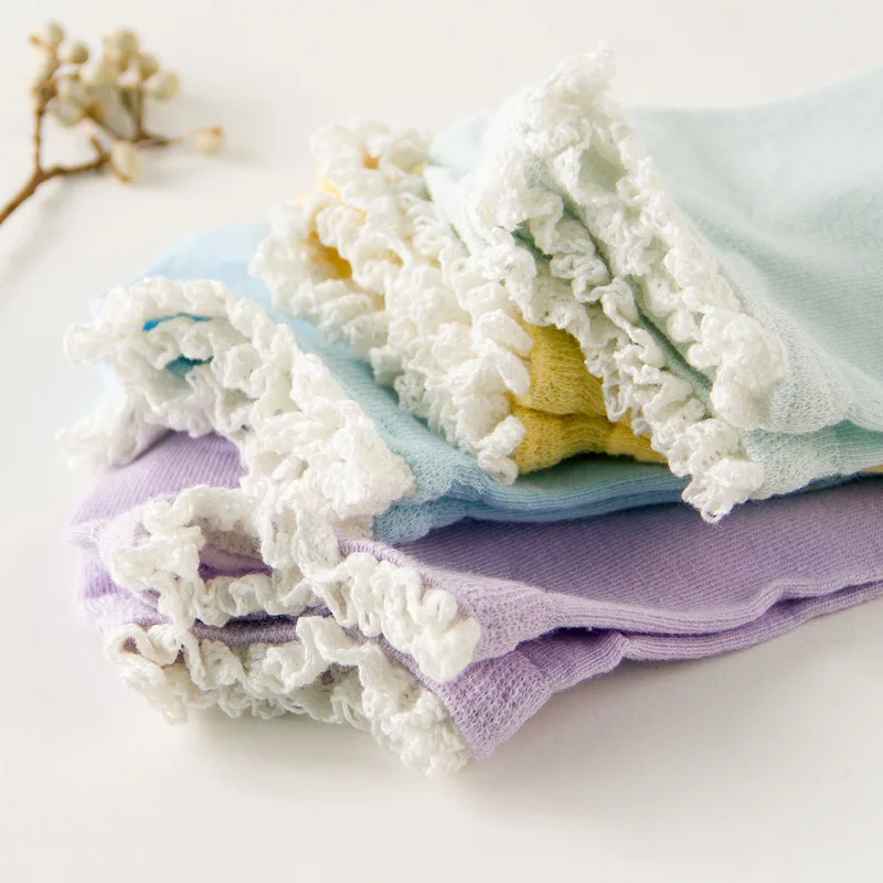 Модные милые модные женские винтажные короткие носки с рюшами и оборками Женские