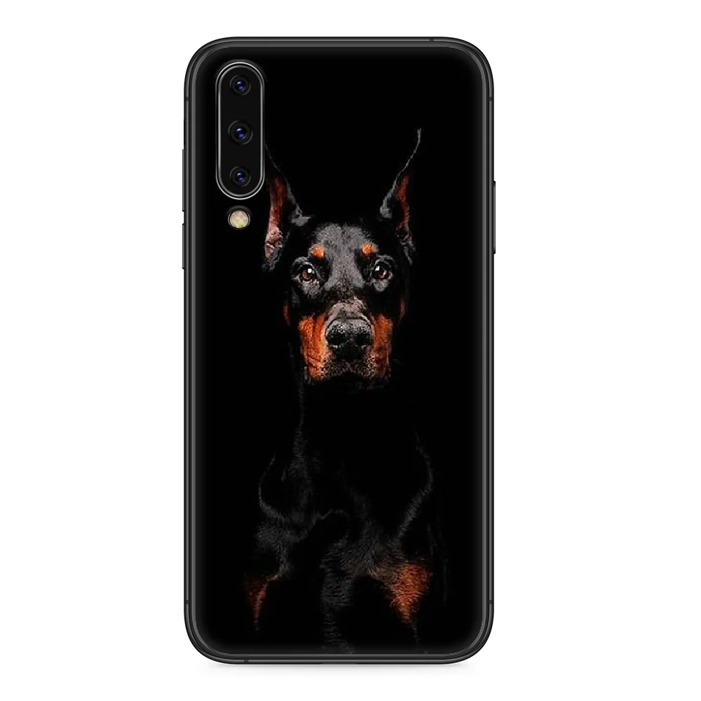 Классный чехол для телефона Doberman dog Samsung Galaxy A 5 10 20 3 30 40 50 51 7 70 71 E S 4G 16 17 18 черный