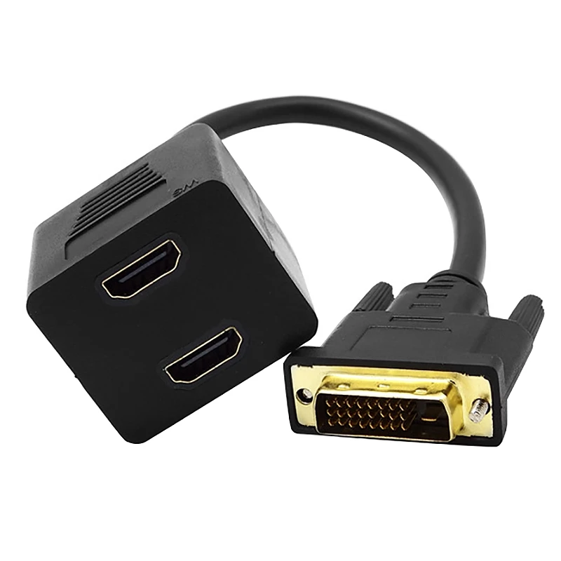 Кабель адаптер HDMI DVI 2 мама один два HD| |
