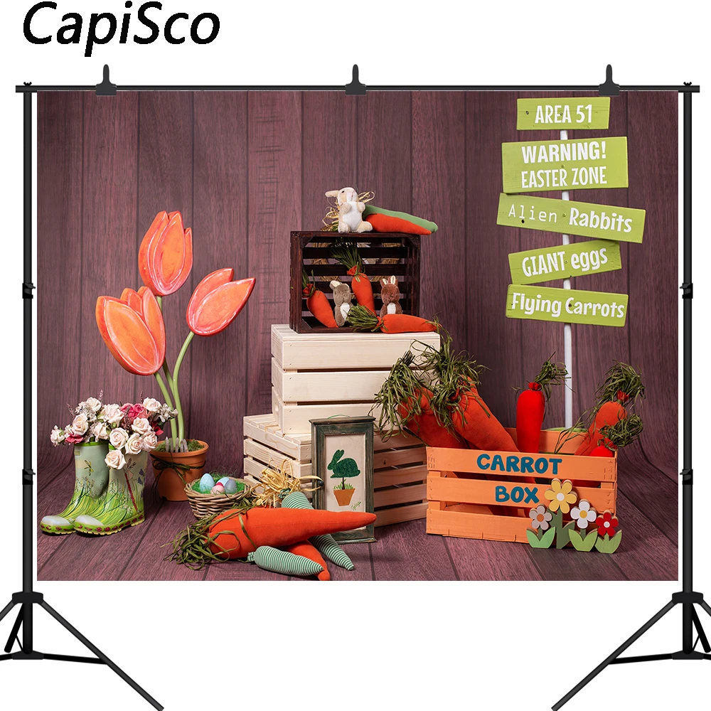 Фон для фотосъемки Пасхальный весенний фон деревенский деревянный кролик цветок
