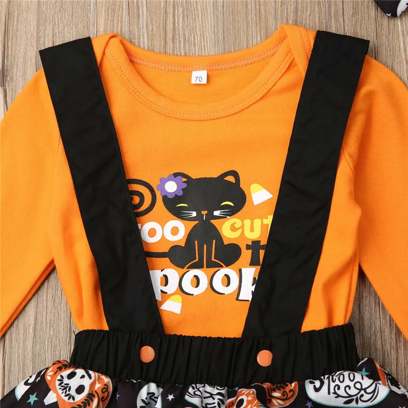 Милый детский комбинезон с длинными рукавами и принтом тыквы для новорожденных