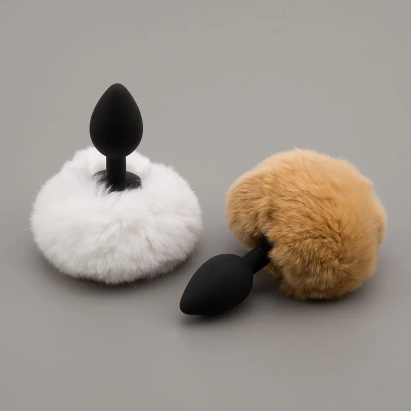 Erotic Silicone Butt Plug Tail Small Size Anal Bdsm Sexy Colorful Bunny Cosplay Goods for Adults Sex Toys Woman | Красота и здоровье
