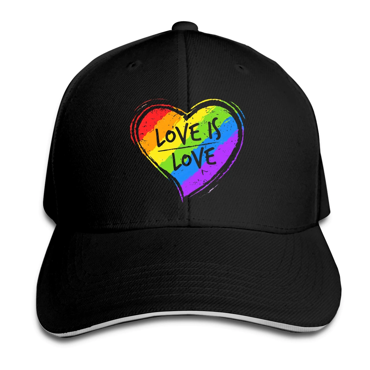 

Gay Pride Flag Love Is Love man's womens Fashionable breathable Baseball Cap