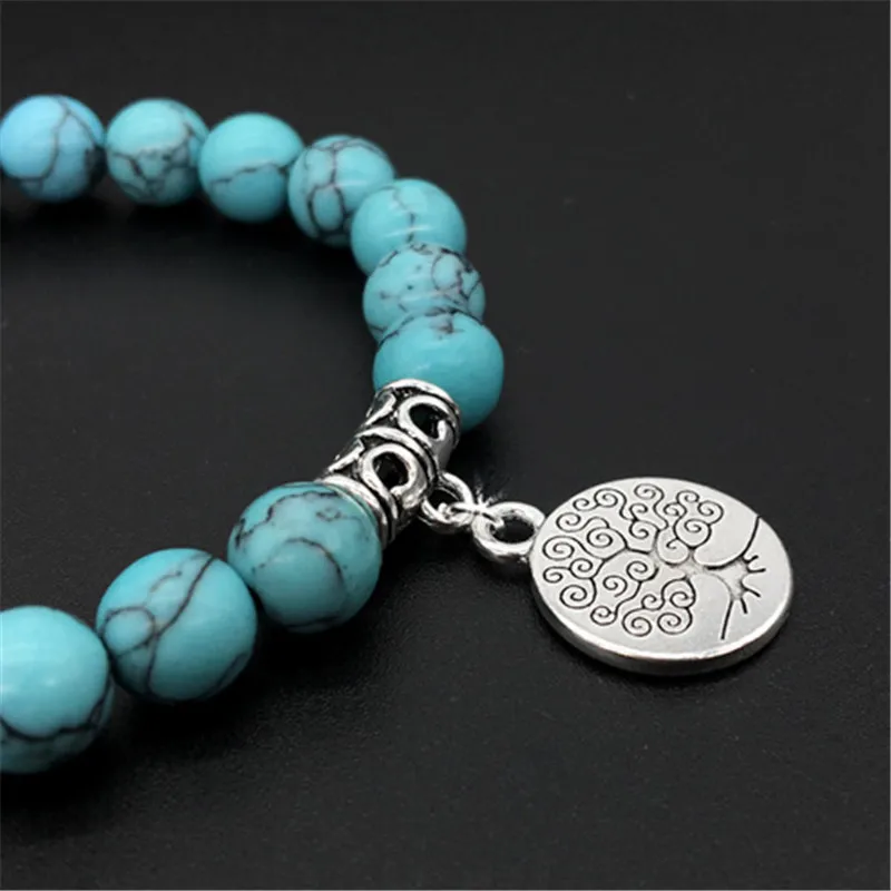 Женский браслет с подвеской 8 мм | Украшения и аксессуары