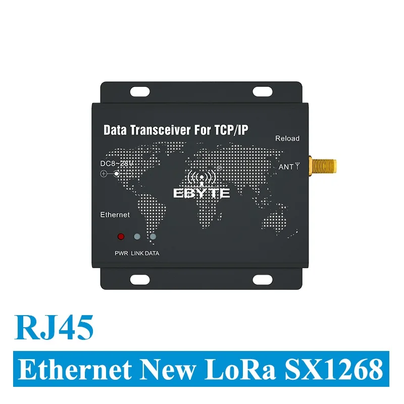 E90 DTU(400SL30 ETH) RJ45 Ethernet Новый LoRa SX1268 30dBm 1 Вт 433 МГц порты tcp udp Серийный порт