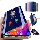 Умный зеркальный флип-чехол для телефона Samsung Galaxy A5 A6 A7 A8 A9 2018 A12 A22 A32 A52 A72 A31 A51 A71 A50 A70 A11 A21S A41 A40 A30