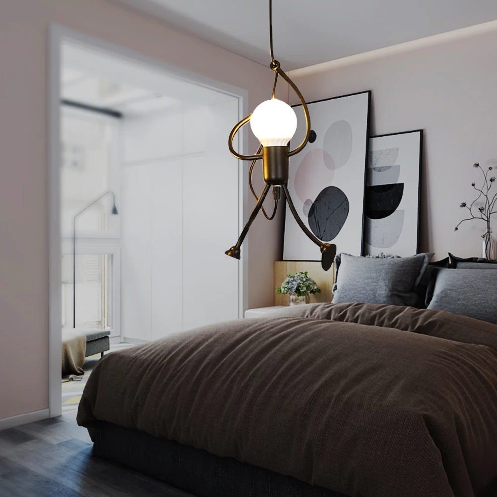 1 шт. черный Винтаж Творческий подвесной светильник в помещении железная люстра s