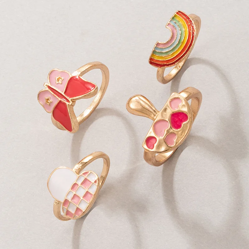 Модные металлические геометрические свадебные женские кольца с