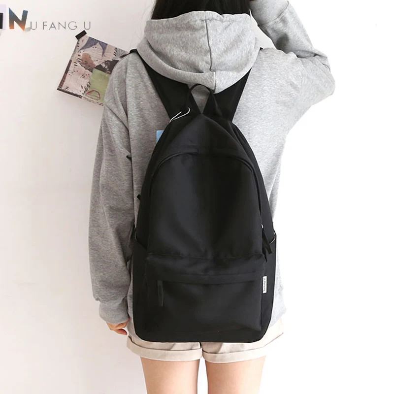 

Простой дизайн, модный женский рюкзак из ткани Оксфорд для подростков, для учеников средней школы, полезные сумки для книг, для отдыха, путеш...