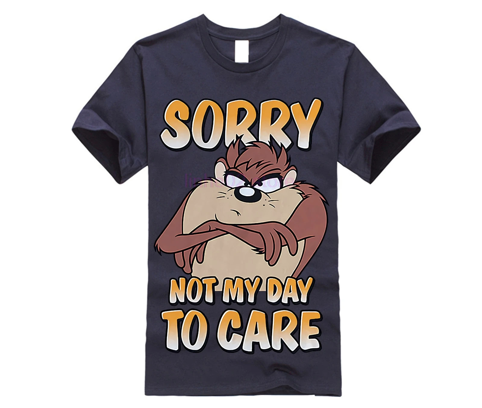 

New Nwt Looney Tunes Tasmanian Devil Sorry Not My Day To Care t-shirt Print T Shirt Mens Short Sleeve Hot