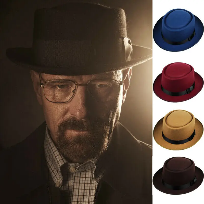 Шерстяная шляпа Fedora для мужчин и женщин с кожаная лента джентльмен элегантный