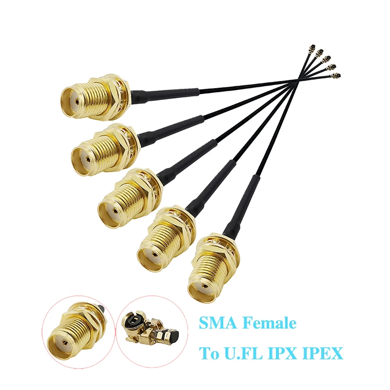 100 шт. RP SMA Female к U.FL/IPX/IPEX UFL RG1.13 антенна RF кабель в сборе K / для Mini PCI PCIe FPV|Соединители|