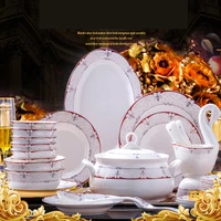 58 heads tableware rice bowl dish salad noodles bowl plate soup pot tableware dinnerware sets kitchen tableware