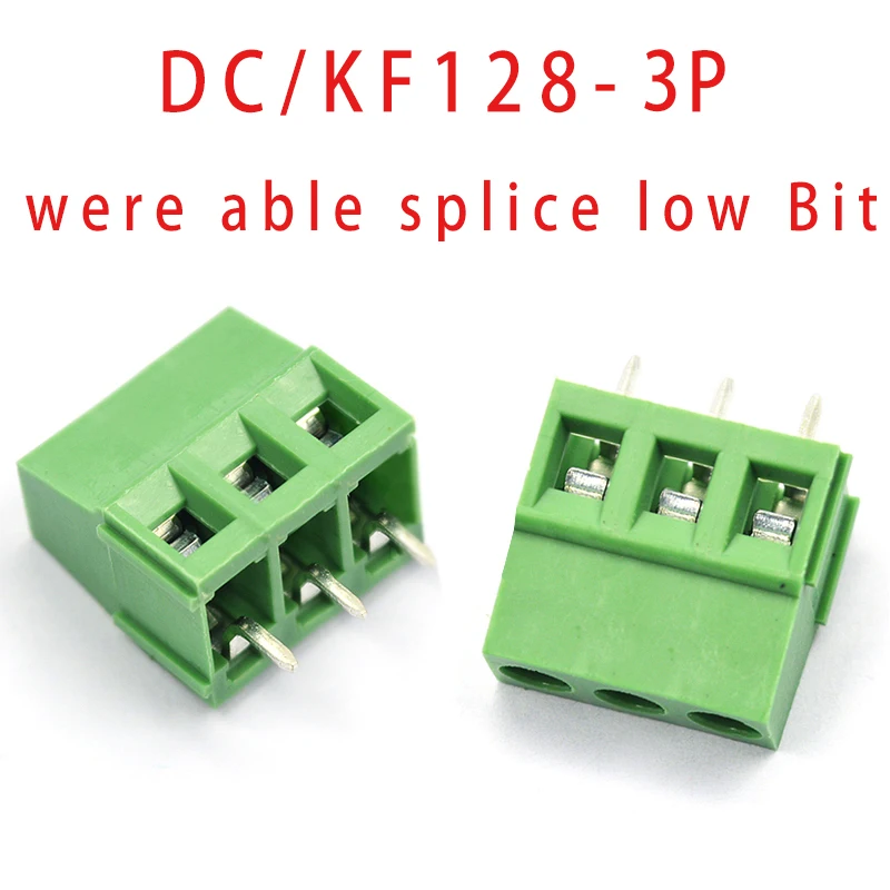 5 шт KF128 3 81 мм 2P 3P 4P 5P. .. 20P клеммный винт PCB клемма DC / KF128-2P 3/4/5 14P Шаг может быть сращен