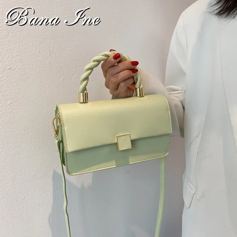 

Однотонные модные кожаные сумки-мессенджеры на одно плечо для женщин 2021 Универсальные женские сумки через плечо женская сумка