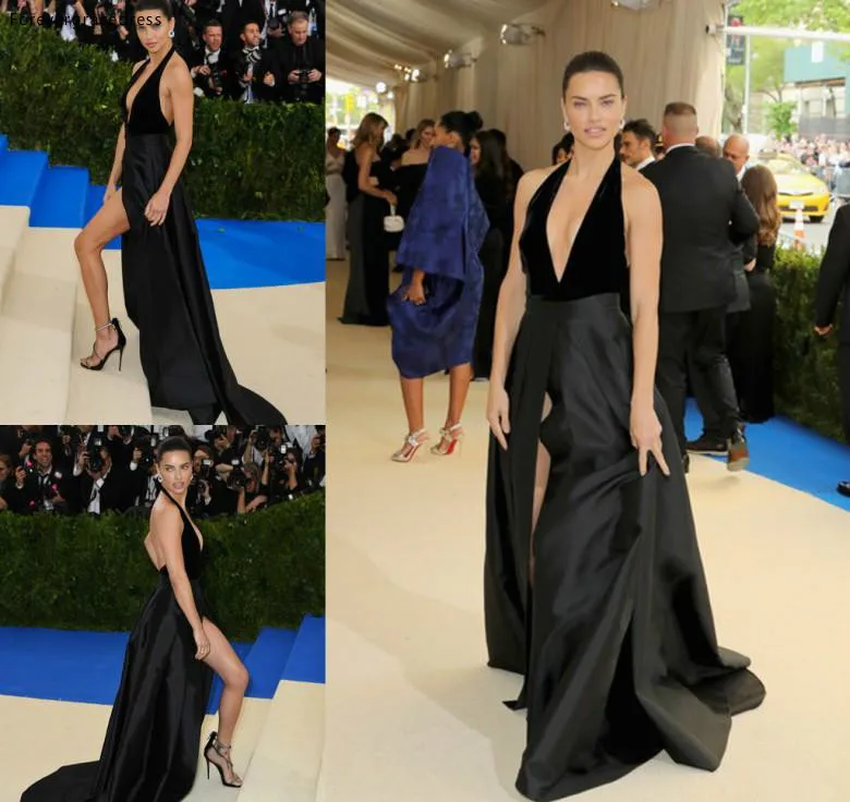 Длинное вечернее платье с глубоким V образным вырезом без рукавов|Платья