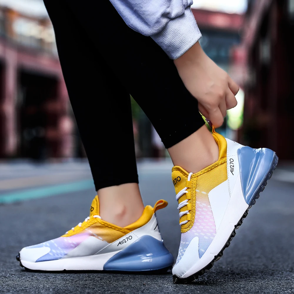 

New Trend Air Cushion Women Shoes Trainers Damping Jogging Sneakers Women Absorb Sweat Breathable Featured Zapatillas Mujer