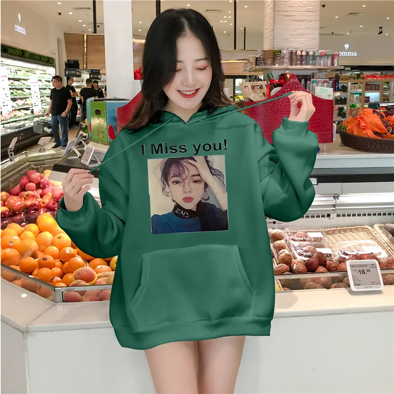 Шесть цветов толстые sudaderas mujer карманы молодой стиль Джемперы и толстовки для